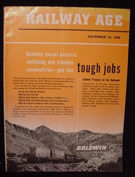 Railway Age 1949 December 10 N&W Pwhatan Arrow RI Streamlined Suburban Service