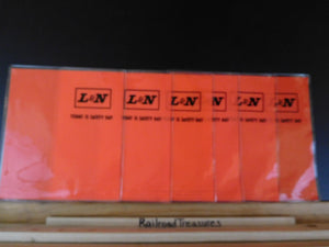 L&N Today is Safety Day Lot of 6 plastic sleeves for employee timetablles