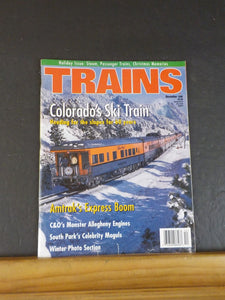 Trains Magazine 1998 December Colorado ski train C&O Allegheny engines Amtrak ex