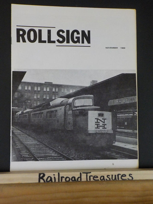 Rollsign Magazine of New England Transit News 1969 November