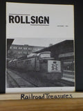 Rollsign Magazine of New England Transit News 1969 November