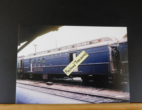 Photo Southern Railroad Railway Post Office #162 8 X 11.5 Color Mail Car RPO