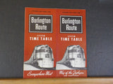 Burlington Route System Public Timetable 1954 October-1955 April
