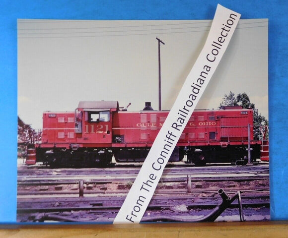 Photo Gulf Mobile & Ohio Locomotive #1121 8X10 Color GM&O Mobile Ala 1968