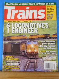 Trains Magazine 2010 September 6 locomotives 1 engineer NS Swiss RRs Santa Fe