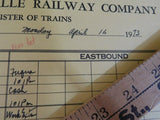 Columbus and Greenville Railway Company, Telegraphic Register of Trains,24 hr re