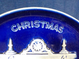 Plate Christmas 1971 Blue Fireplace Stockings  Royal ROckwood  P0980