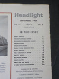 Headlight NYC Employee Magazine 1964 September New York Central NO back Cover