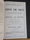Great Western Railway Service Time Tables No 6 October 1886 REPRINT