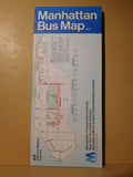 Map Manhattan Bus Map 1987 Metropolitan Transportation Authority NYC Transit Aut