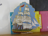 Jaycees Maryland U. S. Frigate Constellation with Red Flag & Green, Yellow & PIN