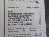 Trains Magazine 1967 November PRR vs car plane bus   KCS & its passengers