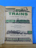 Little Golden Activity BookTrains Stamp Book 1958 HC Kathleen N. Daly