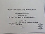 Map Right of Way and Track Map Rutland RR 1961 from Stn 2851+20 to 2904+00 Folde