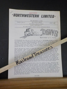 Northwestern Limited Vol 1 #6 August 1969 North Western Illinois Railway Histor