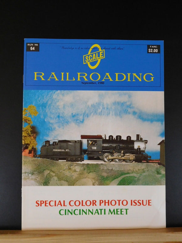 O Scale Railroading #64 September 1980 Special color photo issue