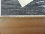 Postcard Delaware Water Gap PA from famous Trolley line RD-7038 Black & Whie Dat