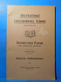 ICS Electric Substations #1647 First edition  1915 Railways