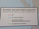 Map Southern Pacific Lines and New Service Routes  Folded