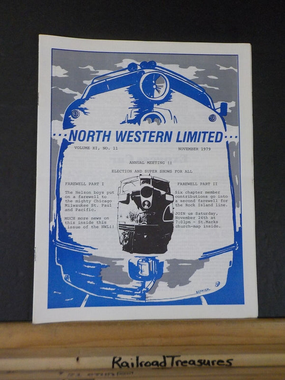 Northwestern Limited Vol 11 #11 November 1979 North Western Illinois Railway His