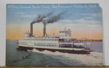 Postcard S.P. Ferry Steamer Santa Clara San Francisco California