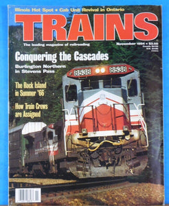 Trains Magazine 1994 November Conquering the Cascades RI in summer of 66 Train c