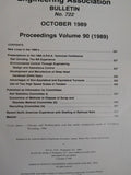 American Railway Engineering Association Bulletin 722 October 1989 Vol 90 AREA