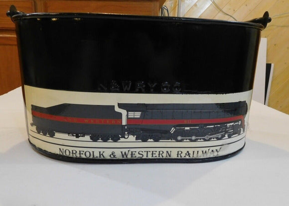 Norfolk & Western coal Bucket pail w/ handle N&W with decal