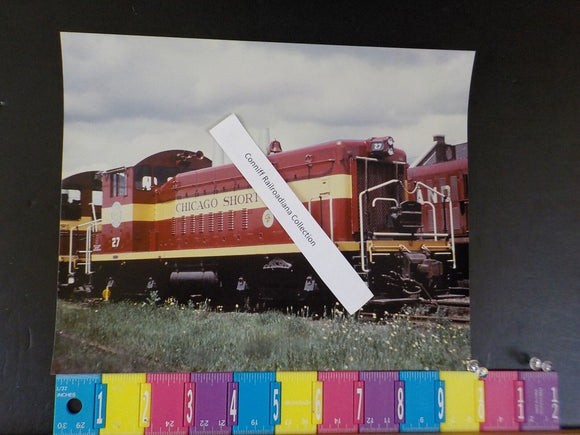 Photo Chicago Short Line Locomotive #27  8 X 10 Color Chicago IL 1969