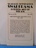 Set of 24 Sharman Newspaper Golden Age of Steam trading cards Swaperama
