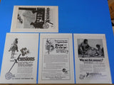 Ads Santa Fe Railway Lot #6 Advertisements from various magazines (10)