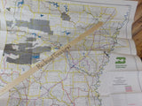 Map Burlington Northern Arkansas State Railroad Map 1983 August +  SW TN