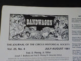 Bandwagon 1981 July August Circus Magazine Early circus calliope instrucments VT