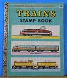 Little Golden Activity BookTrains Stamp Book 1958 HC Kathleen N. Daly