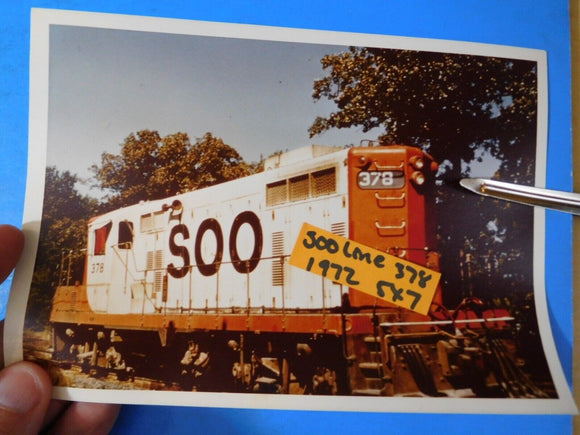 PHOTO SOO Line Locomotive #378 Color Photo 1972 5x7