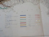 Map Railroads in the United States Eastern & Central   FOLDED