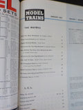 Model Trains Bound Volume 7 1954-55  Green Cover Volume 1 on binding edge