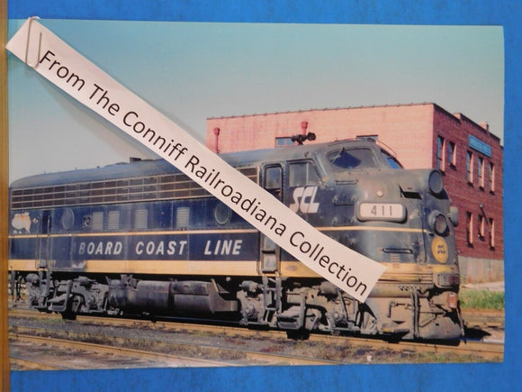 Photo Seaboard Coast Line Locomotive #411 8X11.5 Color