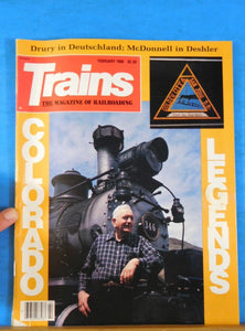 Trains Magazine 1988 February Drury in Deutschland Colorado Legends