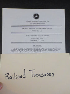 Railroad Employee Accident Investigation Report #110 Erie-Lackawanna Ry Co