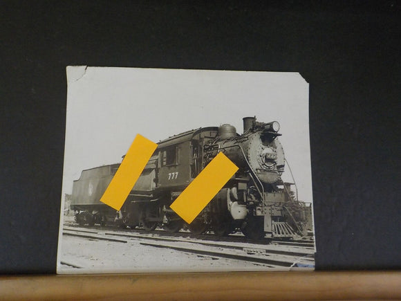 Photo Central of Georgia Railroad Locomotive #777 8 X 10 black & white   DAMAGED