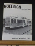 Rollsign Magazine of New England Transit News 1975 June July LRVs American Canad