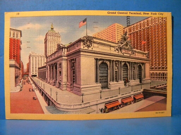 Postcard Grand Central Terminal New York City Postmarked 1918 New York NY