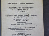 Pennsylvania Railroad Maintenance Instructions General No 2 CT-2901-A