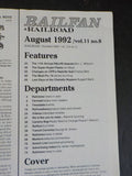 Railfan & Railroad Magazine 1992 August Last Days of the Chehalis Western