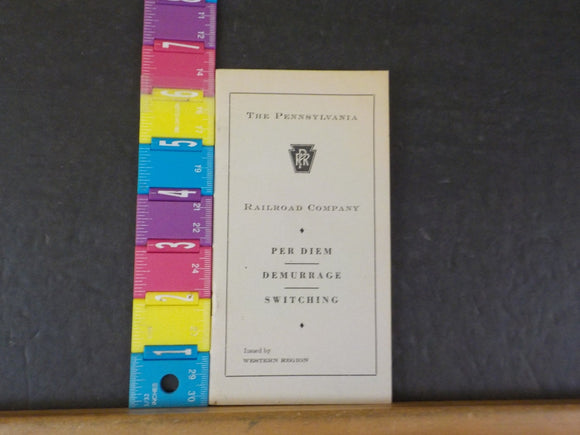 Pennsylvania Railroad Company Per Diem Demurrage Switching