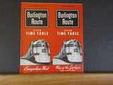 Burlington Route System Public Timetable 1961 May-October