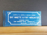 Louisville & Nashville RR Co Bay Minette & Fort Morgan RR Condensed profile map