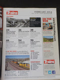 Trains Magazine 2014 February Cajon Pass unplugged New Zealand Chiccago-Elkhart