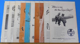 Ads Santa Fe Railway Lot #9 Advertisements from various magazines (10)